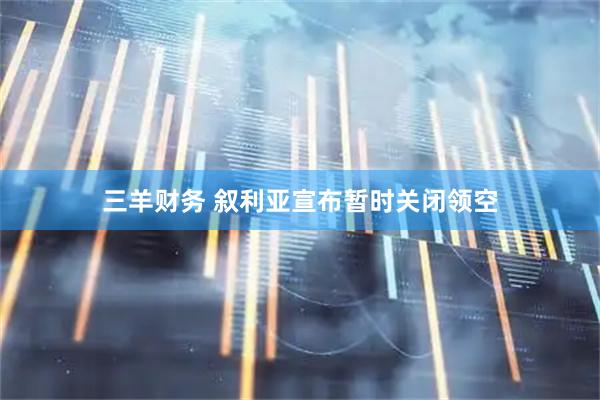 三羊财务 叙利亚宣布暂时关闭领空