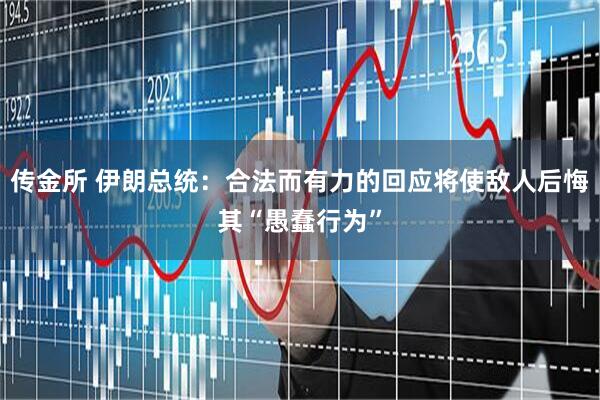 传金所 伊朗总统：合法而有力的回应将使敌人后悔其“愚蠢行为”